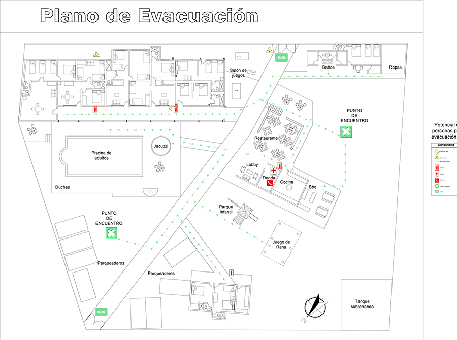 Plano de evacuación